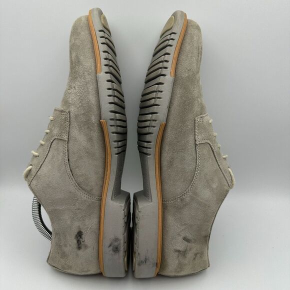 Cole‎ Haan Grand OS Mens 10 M Beige Suede Leather Oxford Plain Toe Casual FLAW - Picture 6 of 8